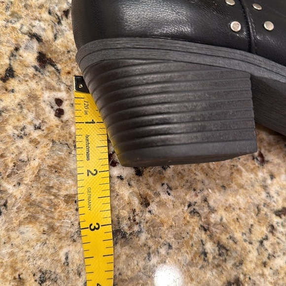 Faux Leather Studded Ankle Boots - Picture 7 of 7